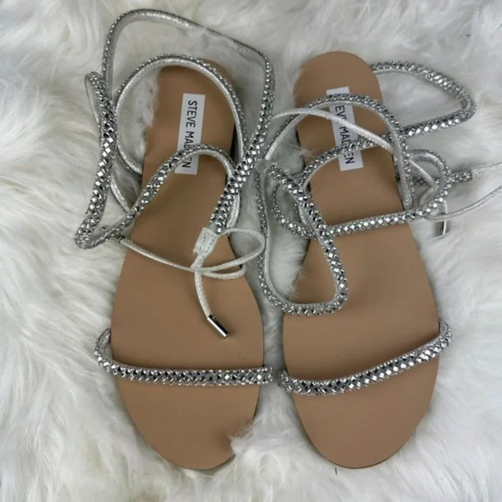 Steve Madden Tellers Sandals in Silver - Picture 2 of 4